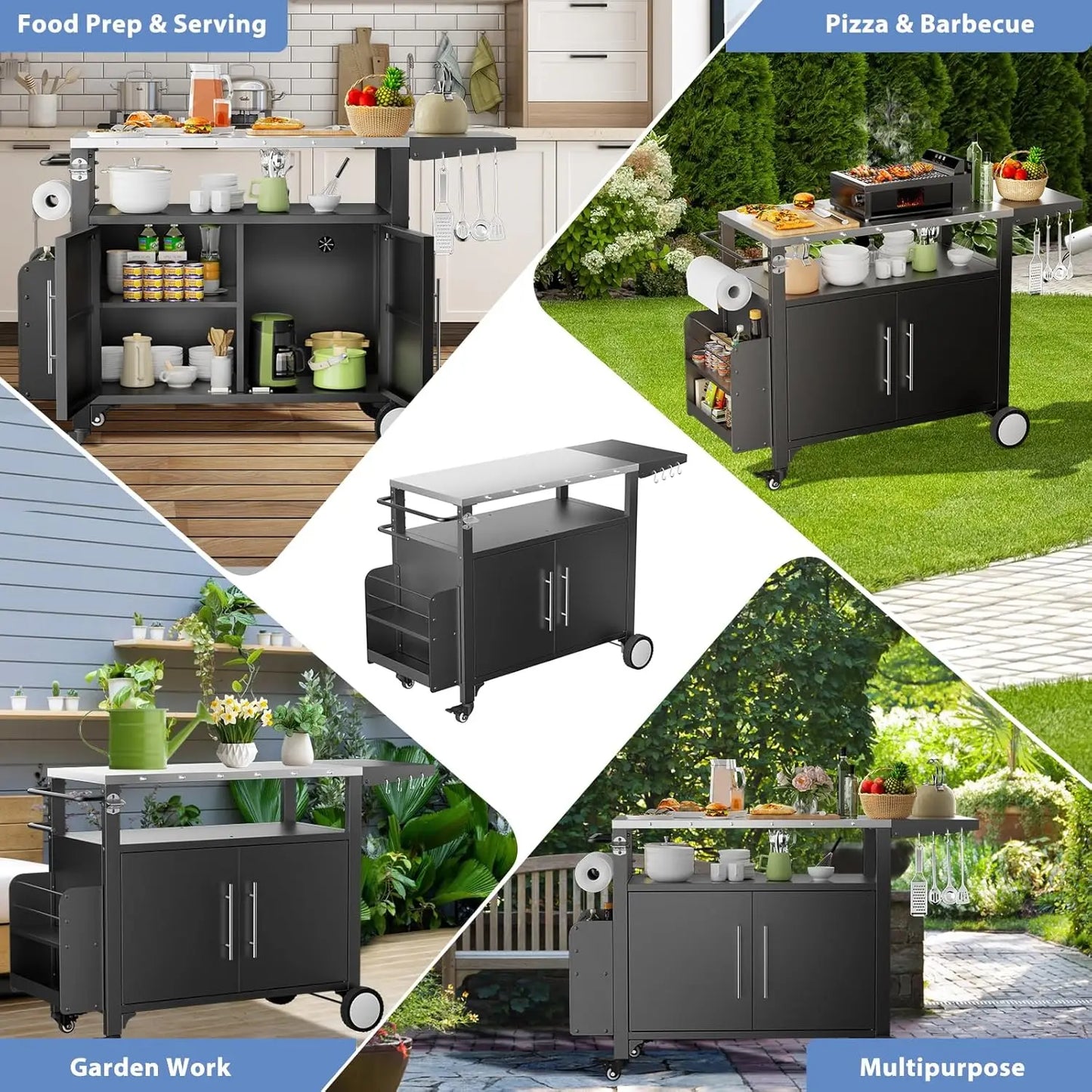 Outdoor Grill Cart