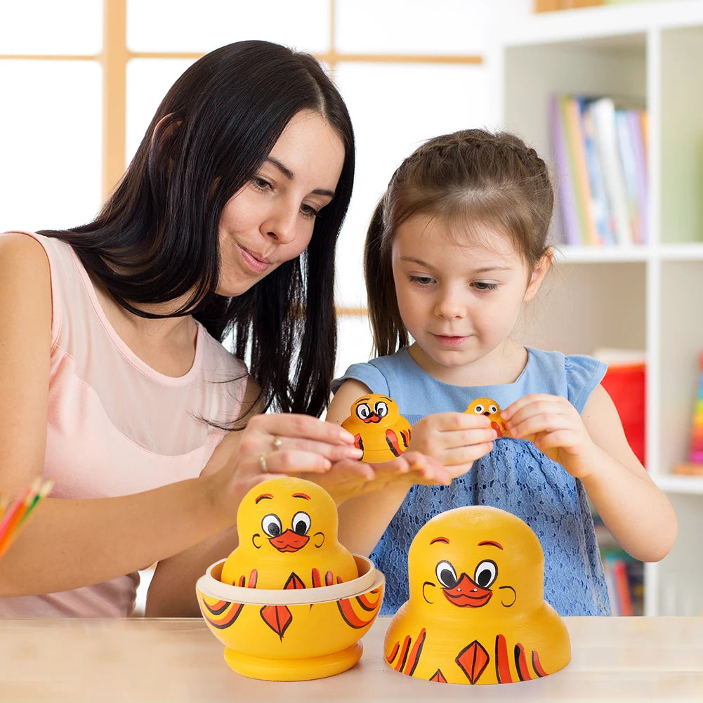 Yellow Duck Matryoshka Dolls