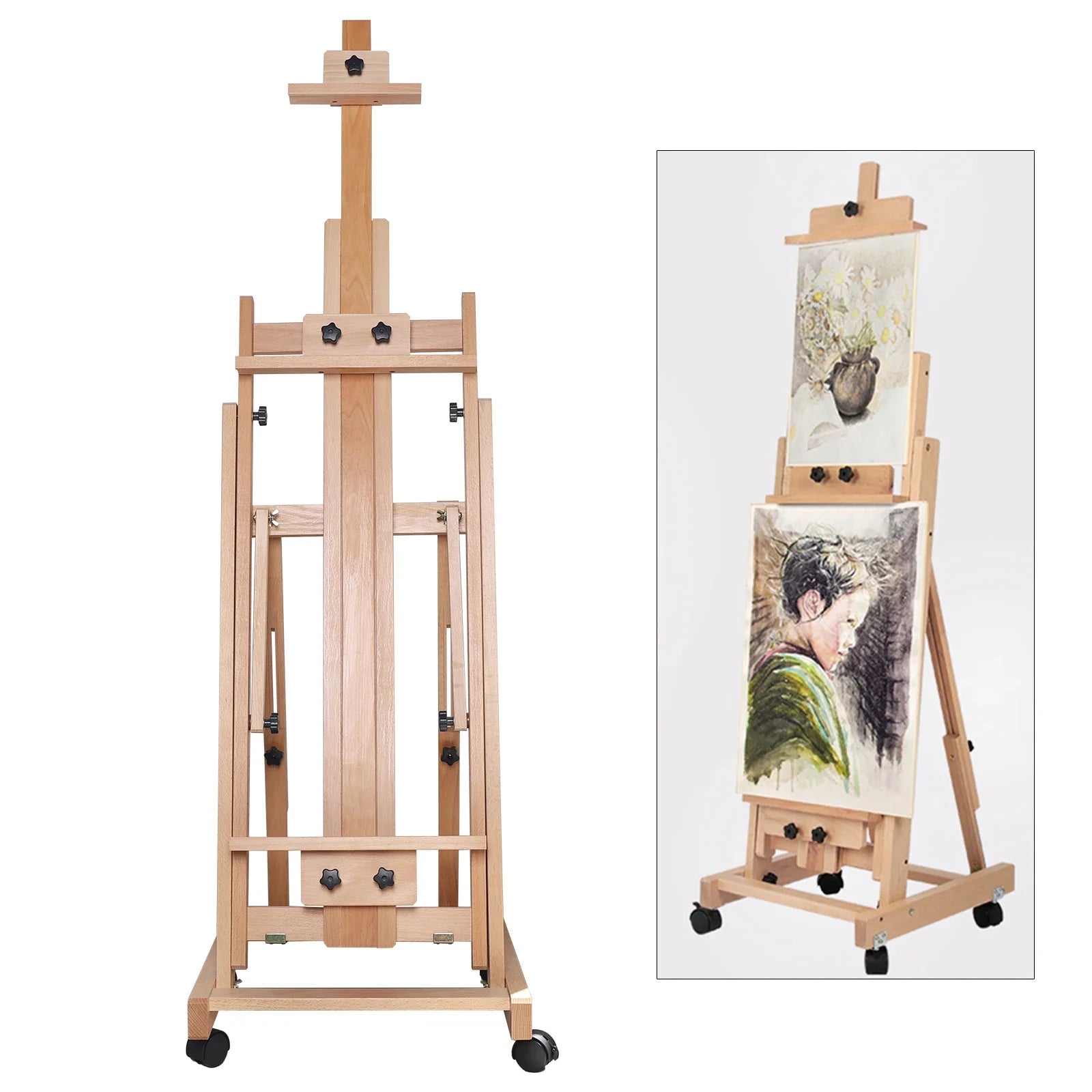Adjustable Wood Easel Stand for Painting and Display