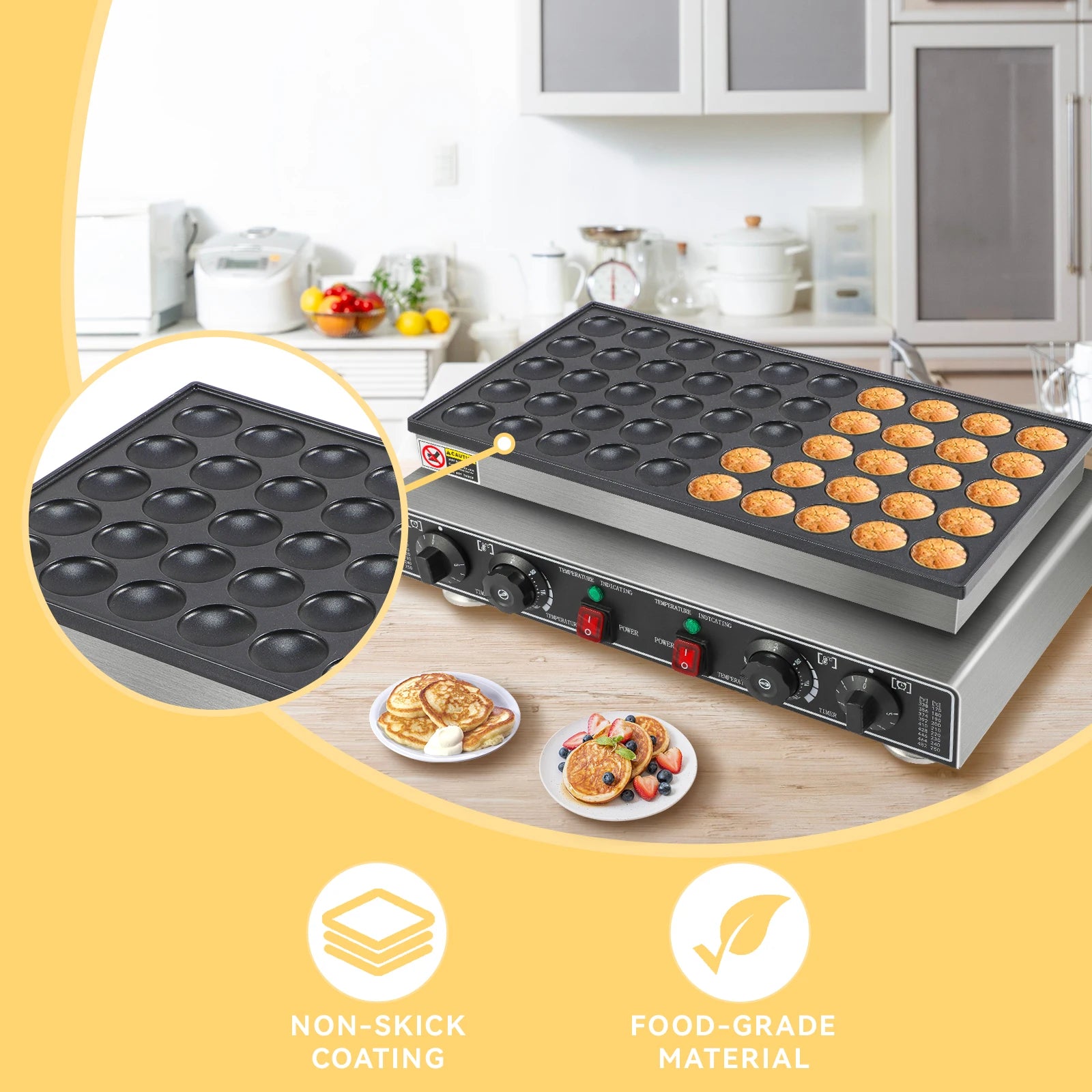 Mini Dutch Pancakes Waffle Maker