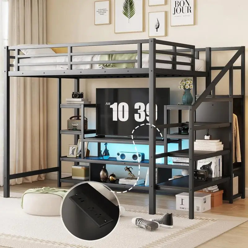 Full Size Metal Loft Bed