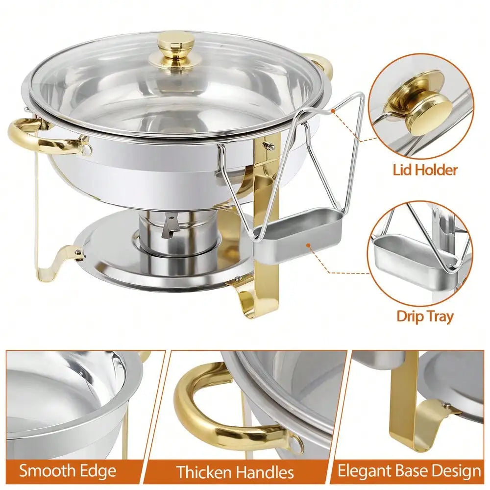 Stainless Steel Chafing Dishes - 2 Pack