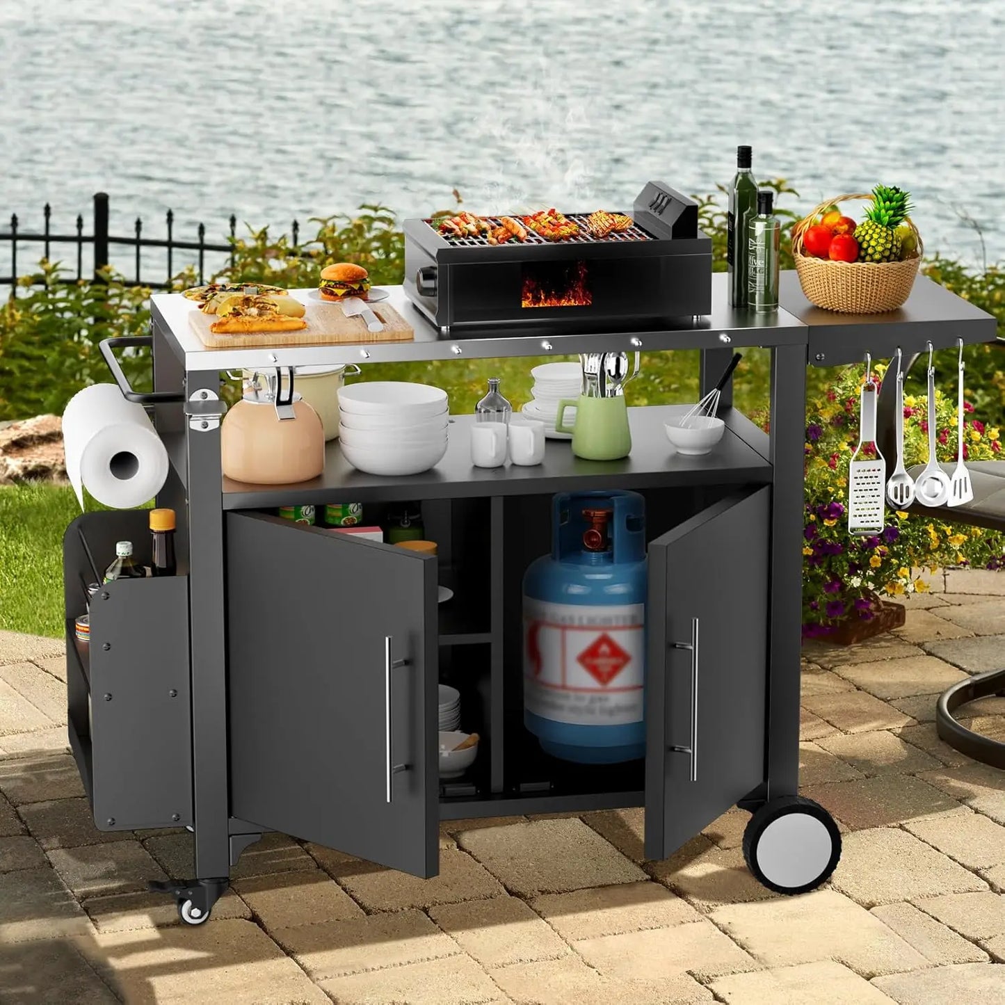 Outdoor Grill Cart
