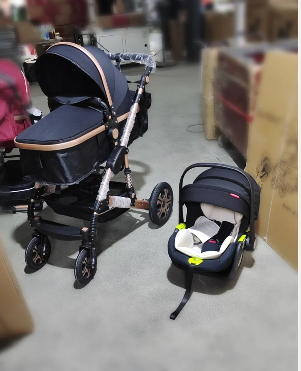 3 In 1 Baby Stroller with Car Seat and Carry Cot