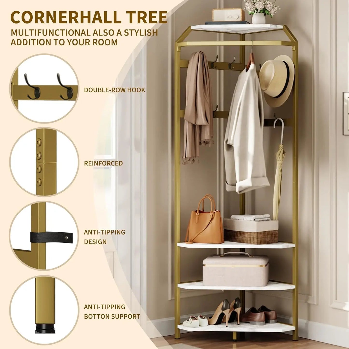 Corner Coat Rack