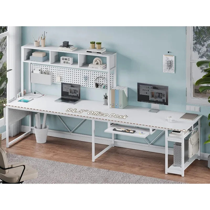 White L Shaped Desk