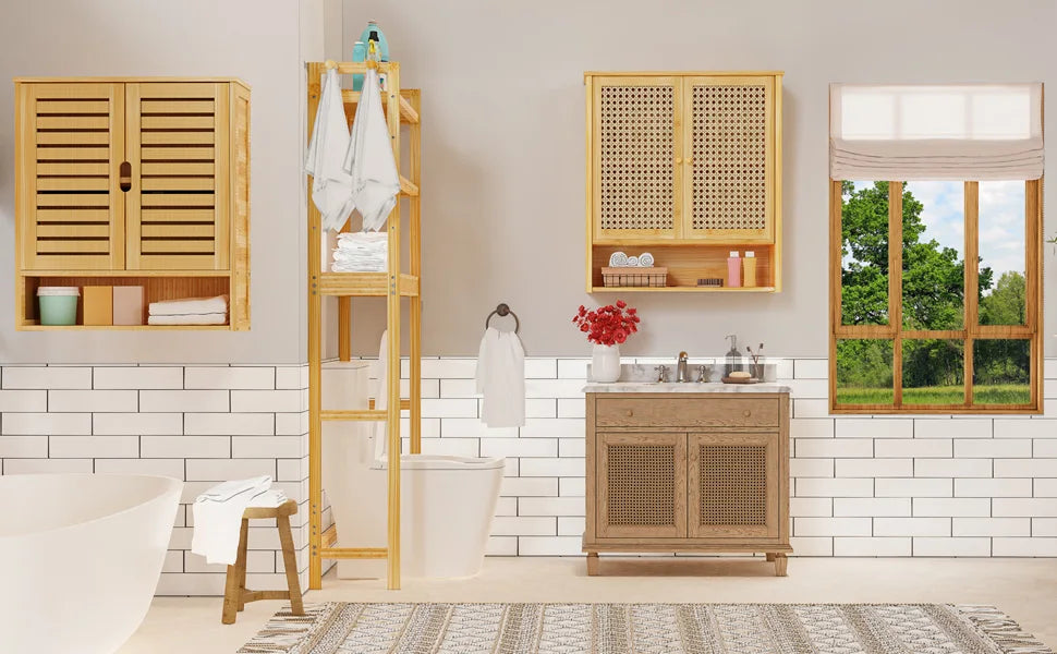 Bamboo Storage Shelf Organizer