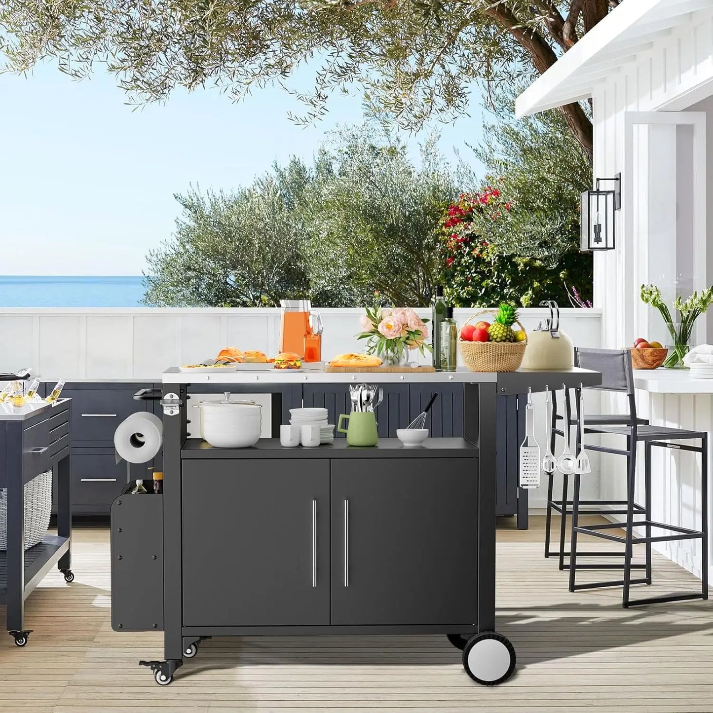 Outdoor Grill Cart