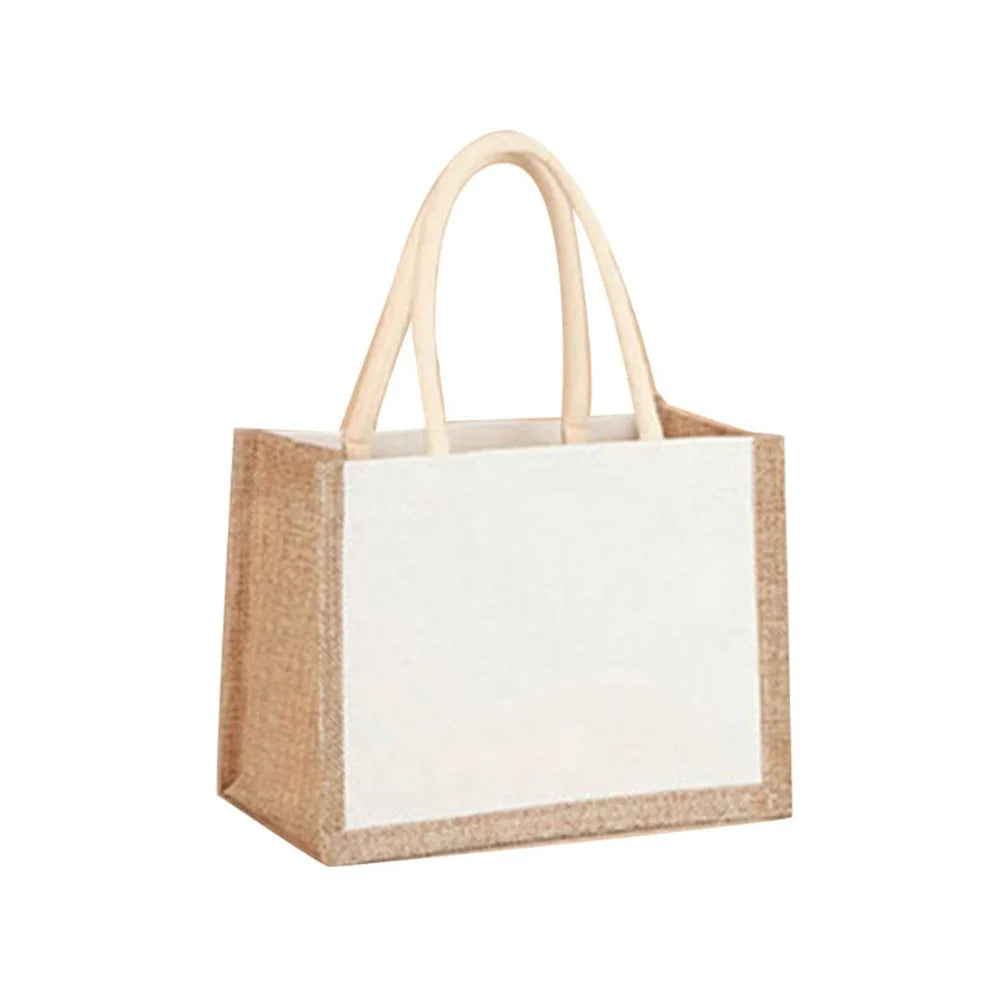 Burlap Jute Tote Bag