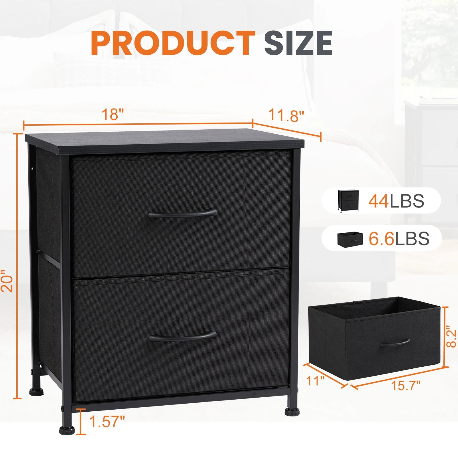 Elegant Nightstand Bedside Table for Bedroom Storage & Style