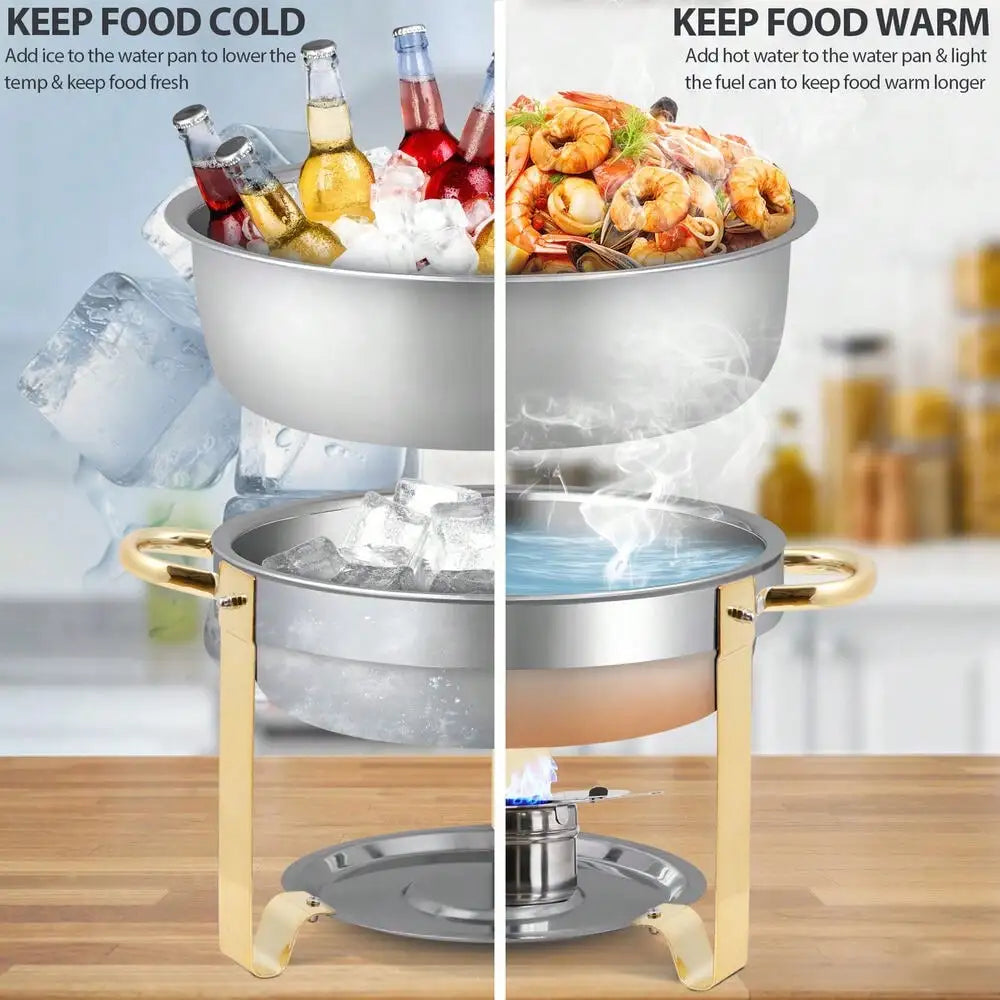 Stainless Steel Chafing Dishes - 2 Pack