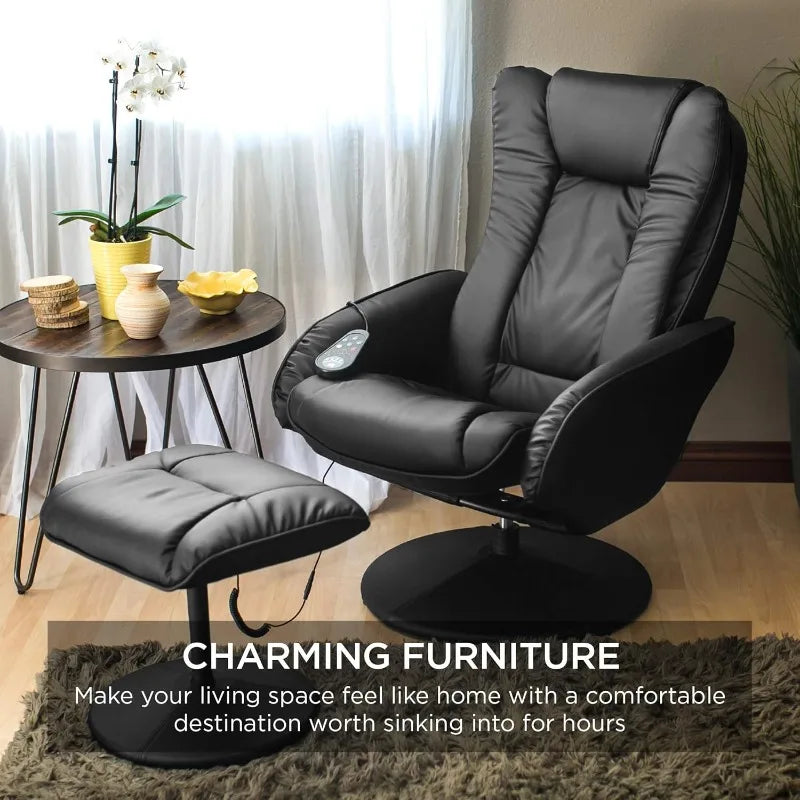 Electric Massage Recliner w/Stool