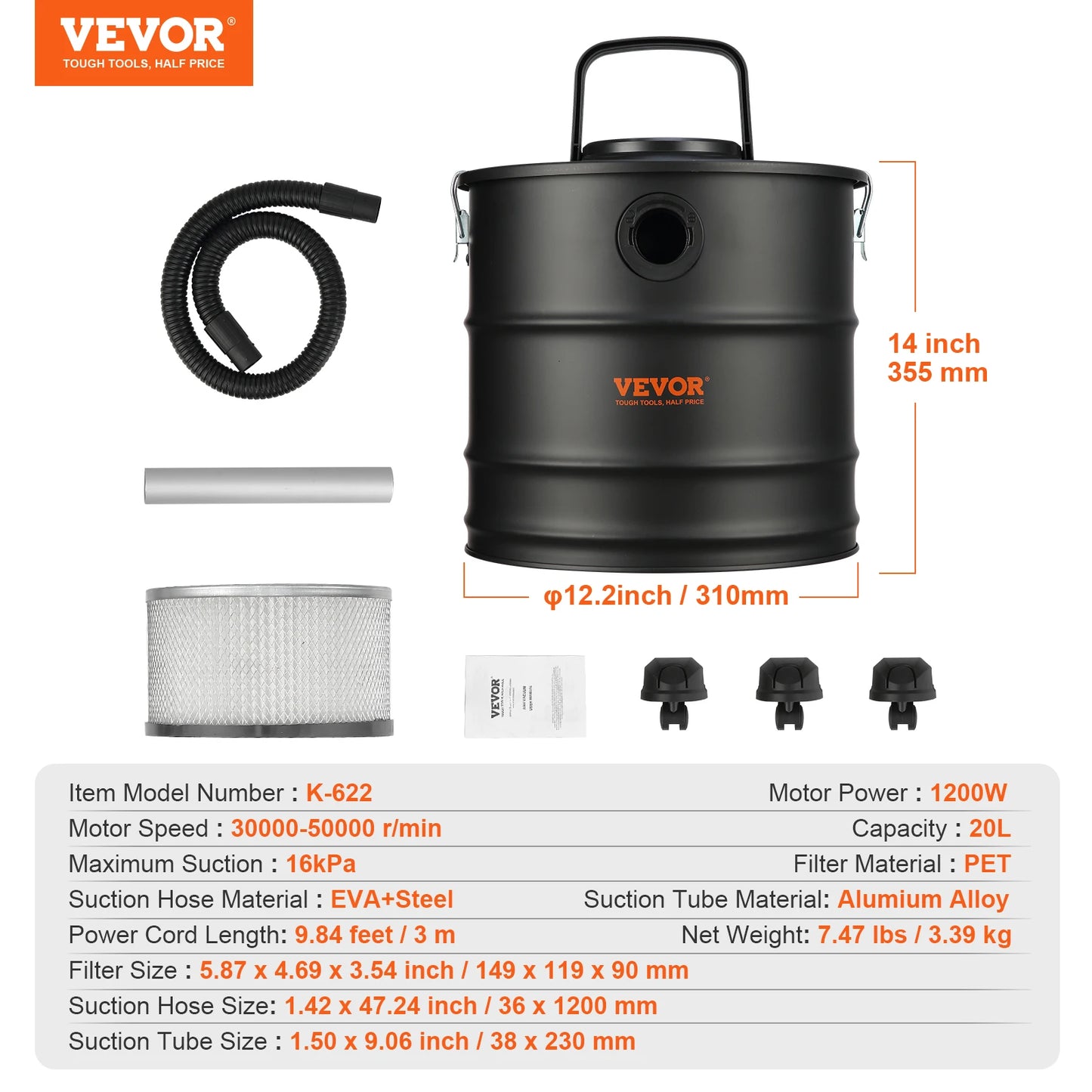Ash Vacuum Cleaner 4 Gallon