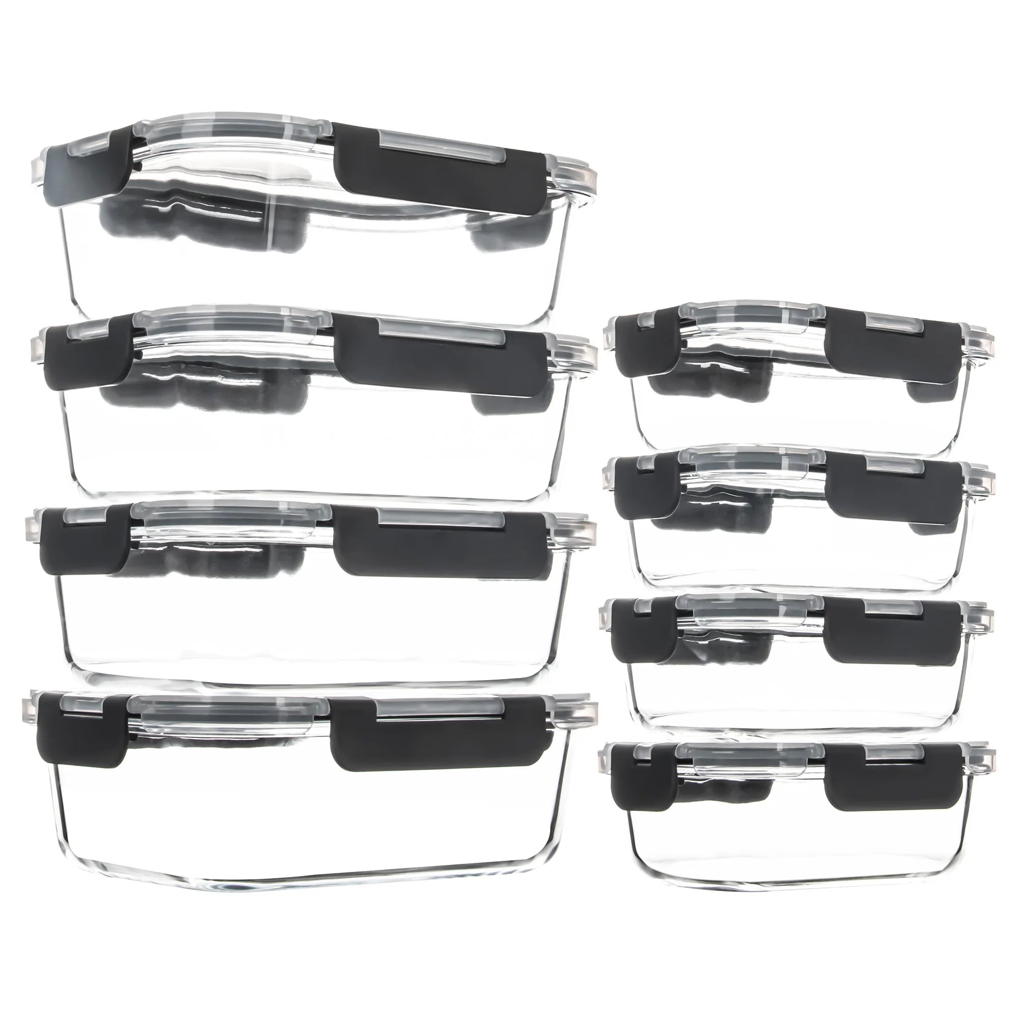 8-Piece Glass Foods Containers