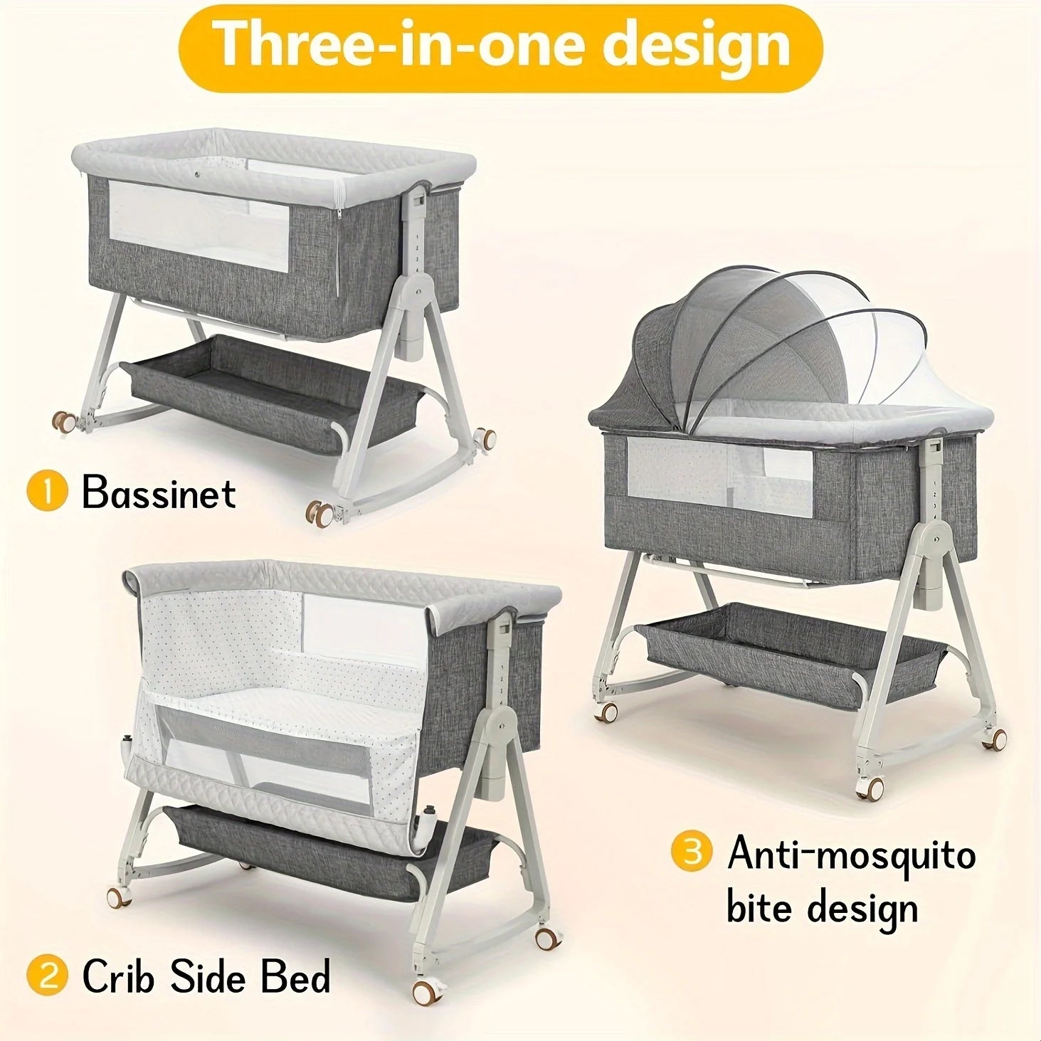 Bassinet Bedside Sleeper Wheels