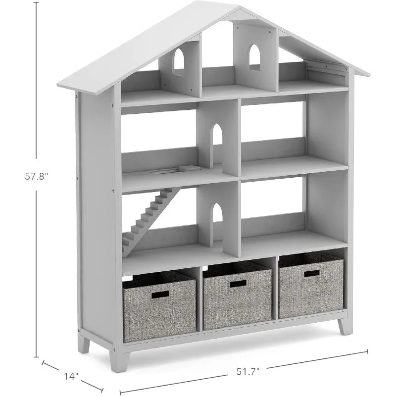 Kids Deluxe Dollhouse Bookcase