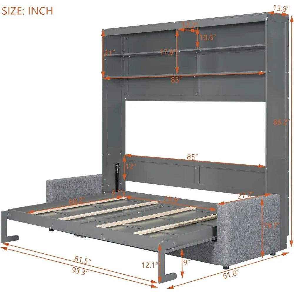 Queen Size Murphy Bed Cabinet