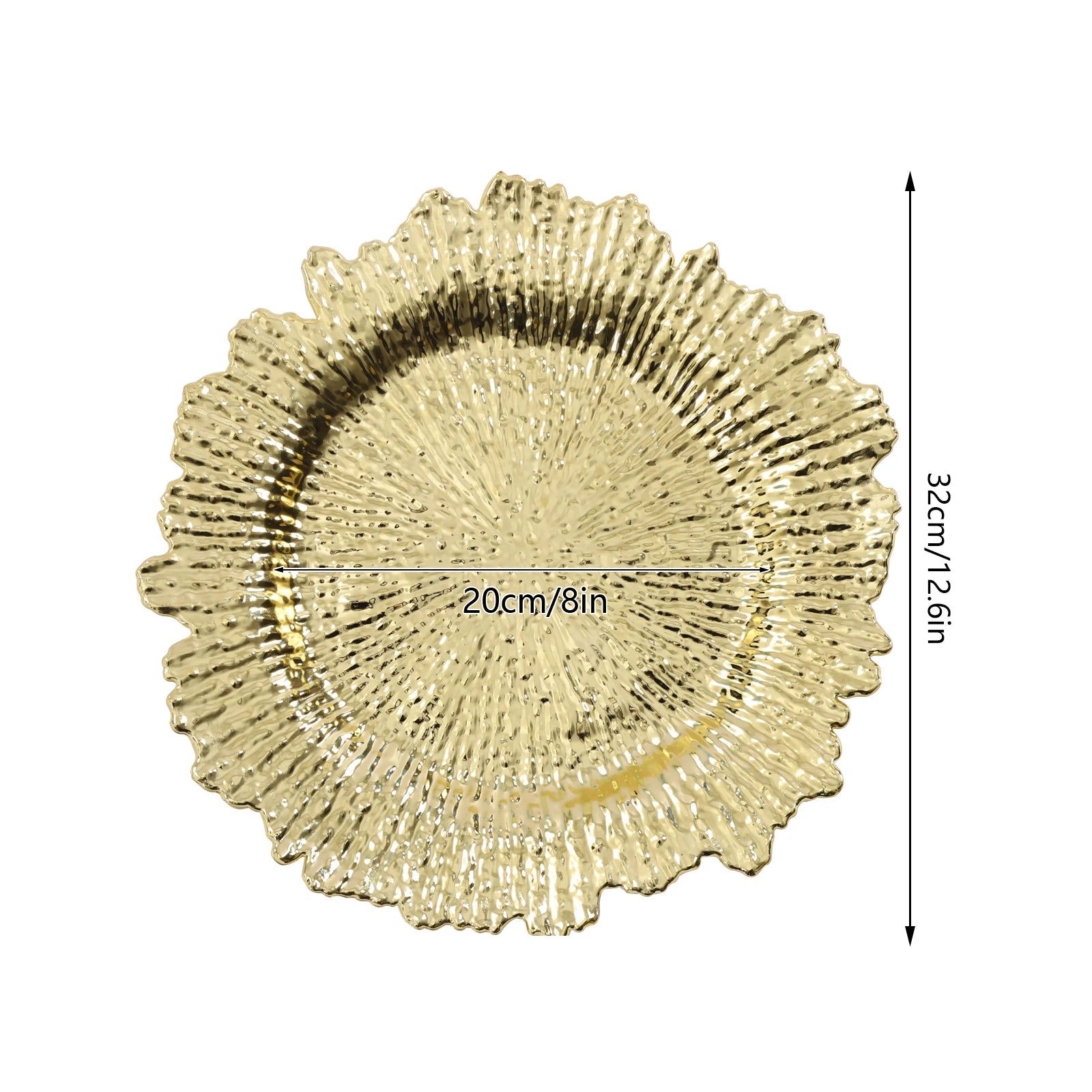 24-Pack Gold Plastic Plates for Elegant Party Serving