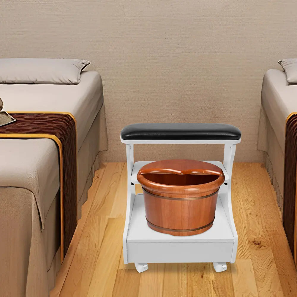 Foot Rest Pedicure Stool with Wheels
