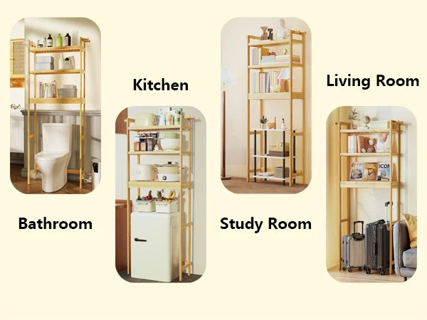 Bamboo Storage Shelf Organizer