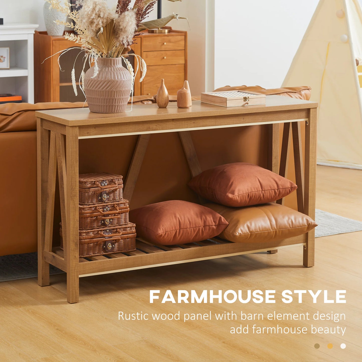 Farmhouse Console Entryway Table