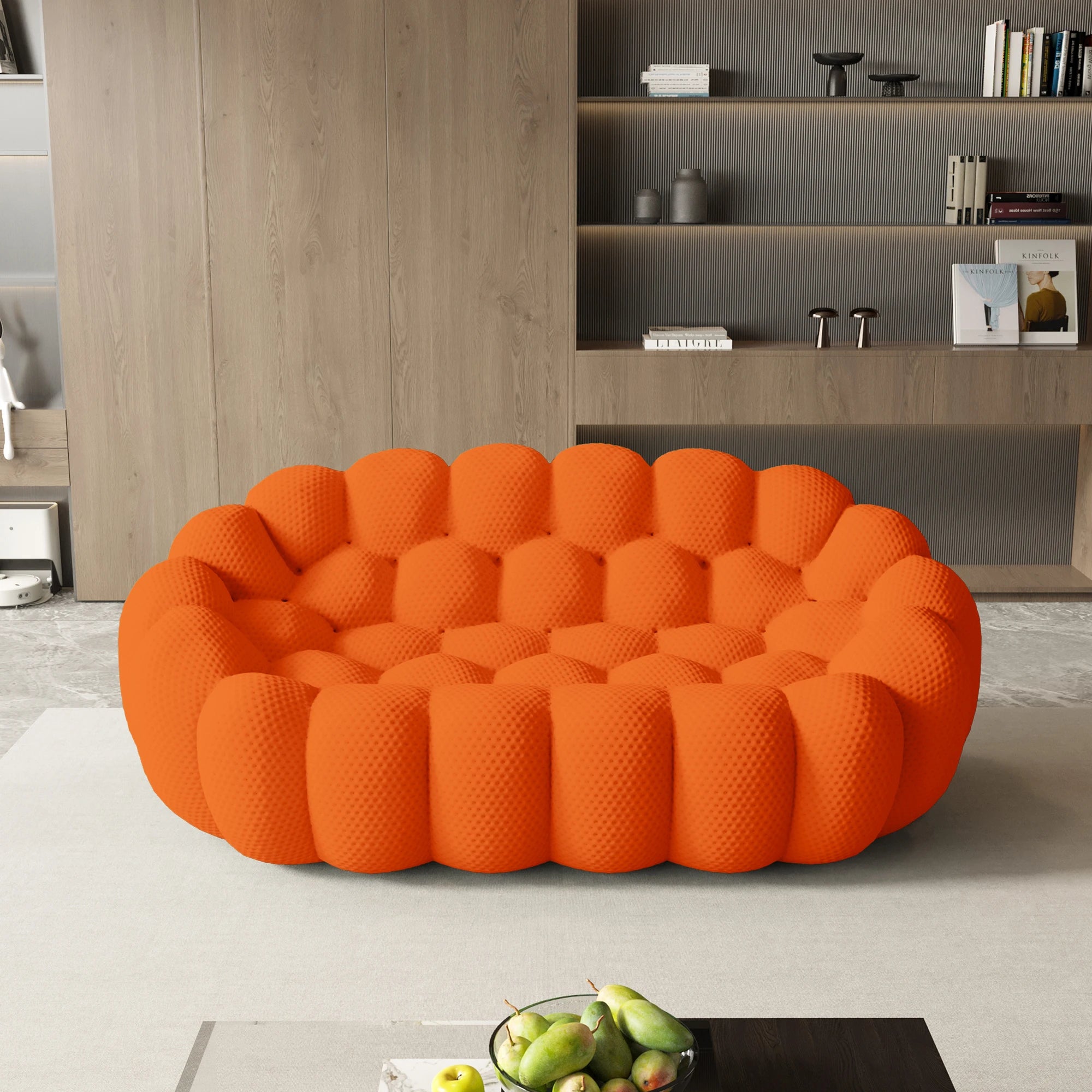 Modern Curved Boneless Sofa for Living Room