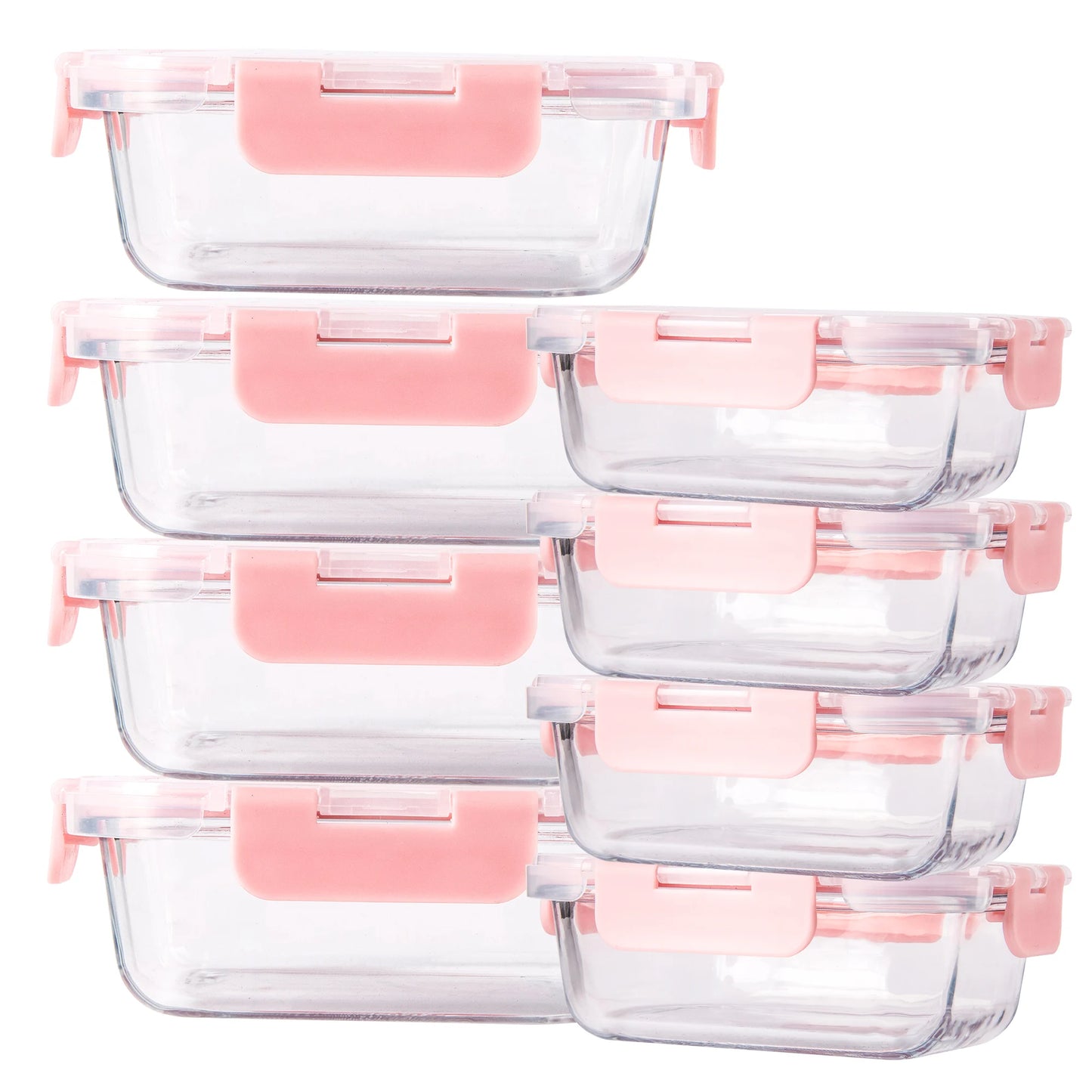 8-Piece Glass Food Containers