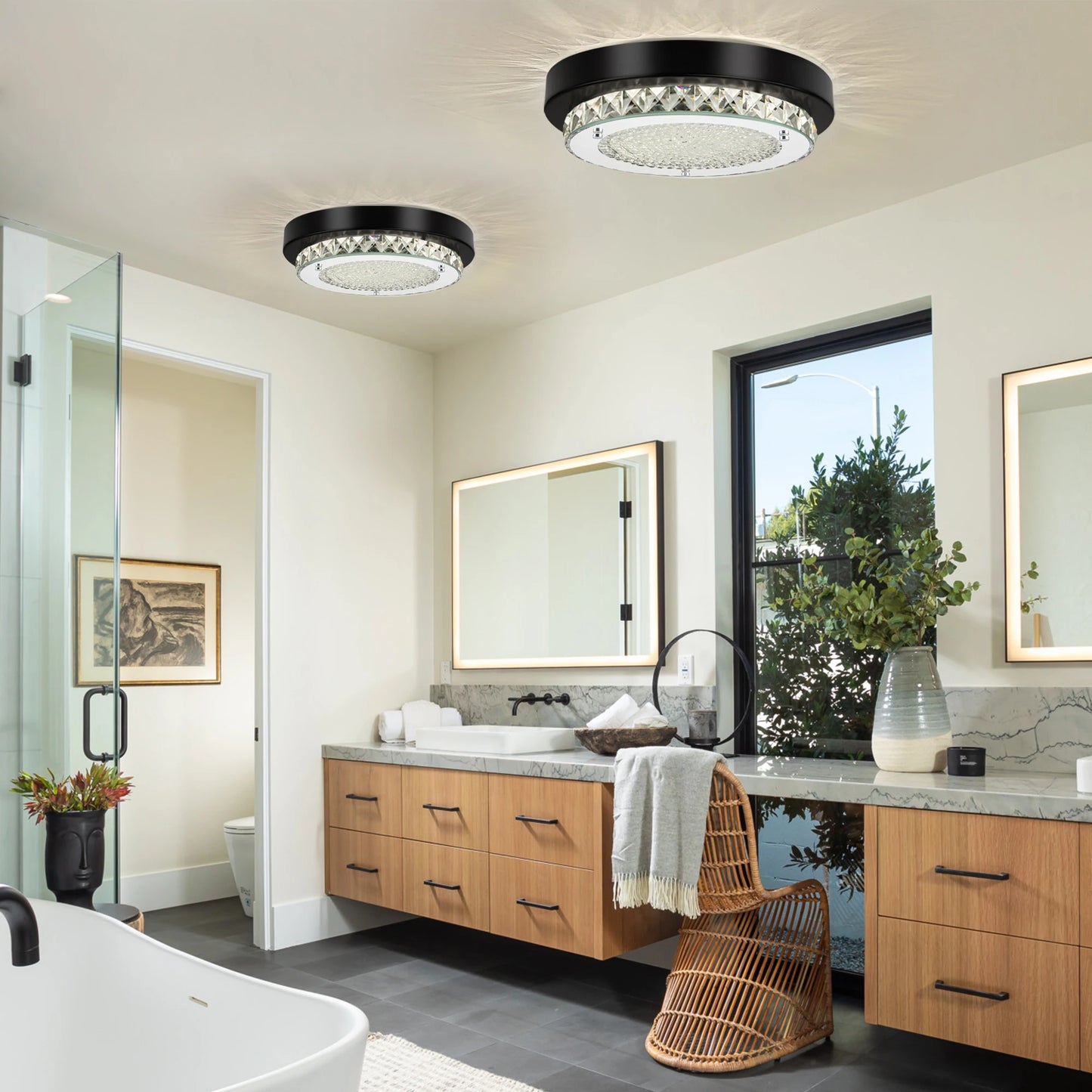 Black Flush Mount Ceiling Light