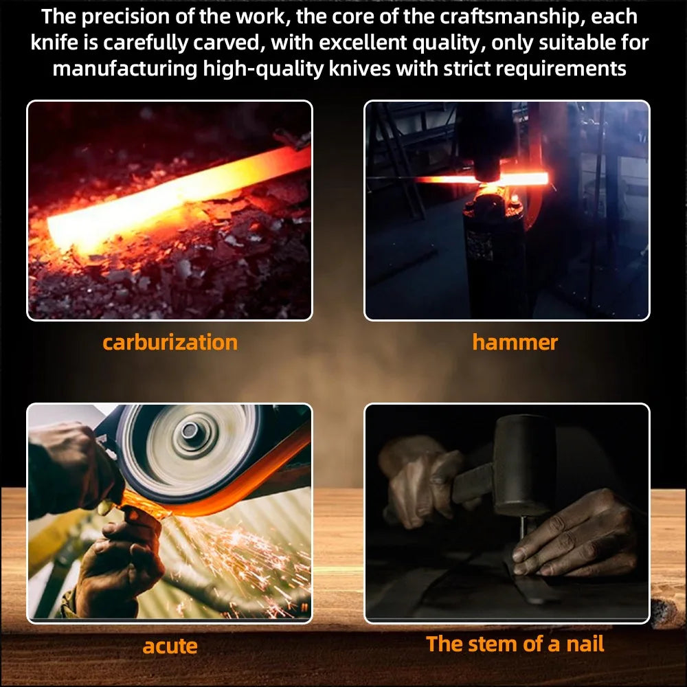 Chef Knifes with Scissors,Sharpening Rod,