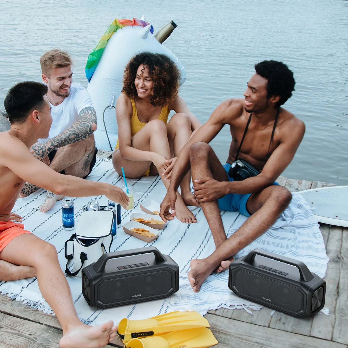 80W Speakers Bluetooth Wireless