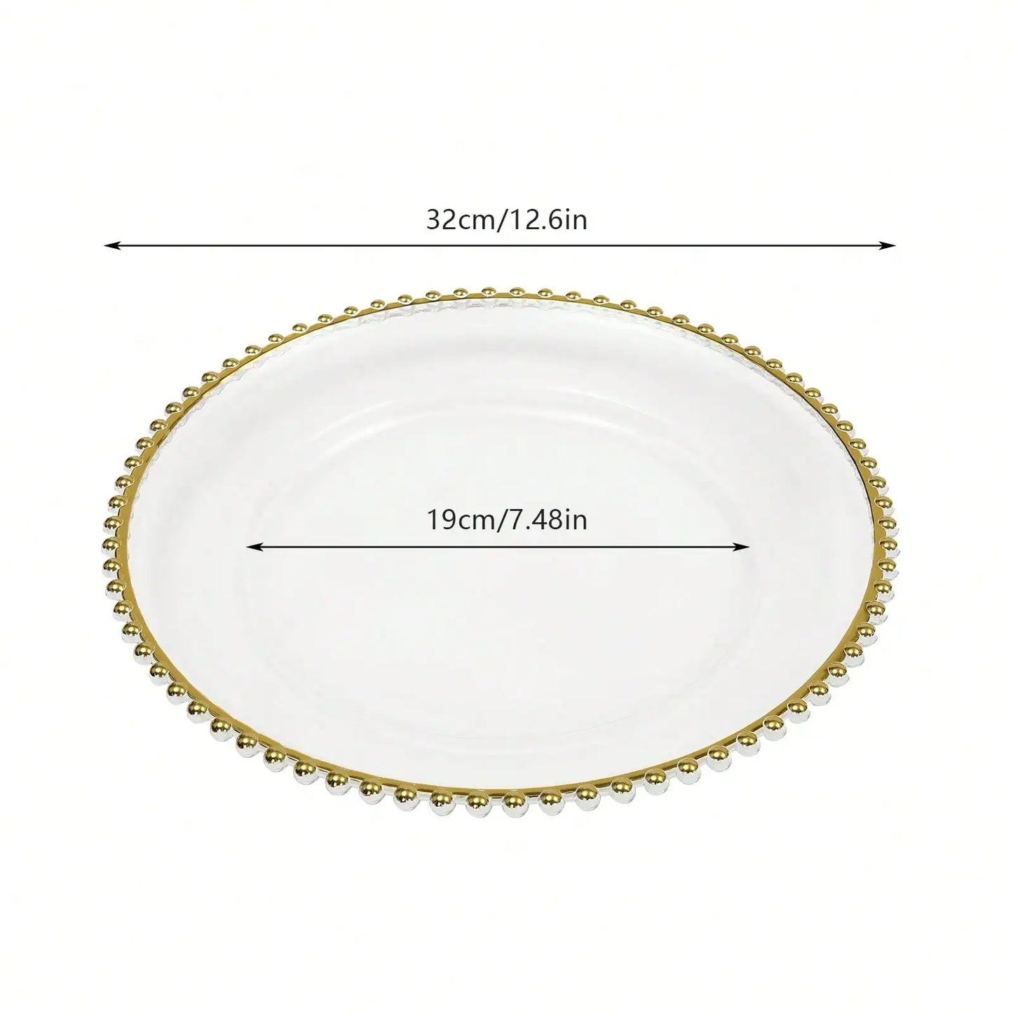 Clear Charger Plates 25 PCS