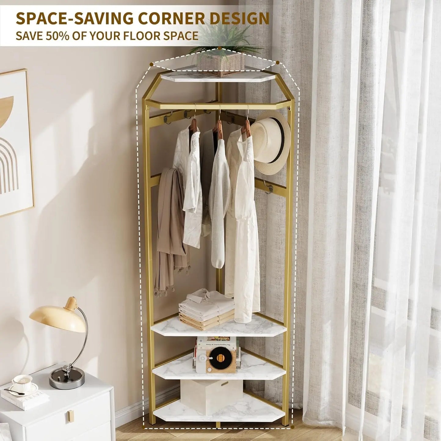 Corner Coat Rack