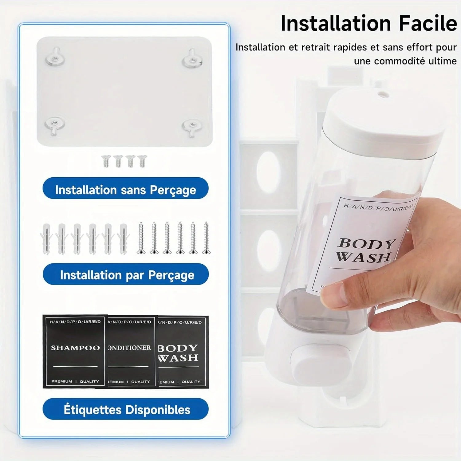 Shampoo Conditioner Soap Dispenser