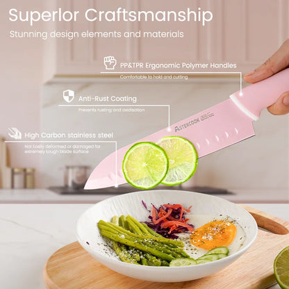 Knife Set with Sharpener Block