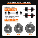 Adjustable Dumbbell to Barbell Set