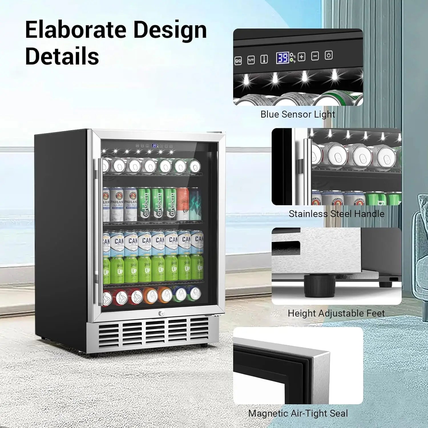 Beverage Refrigerator190 Cans 24 Inch