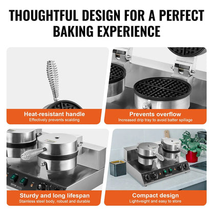 Commercial Waffle Maker Heavy Duty Kitchen