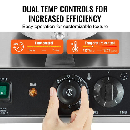 Commercial Waffle Maker Heavy Duty Kitchen