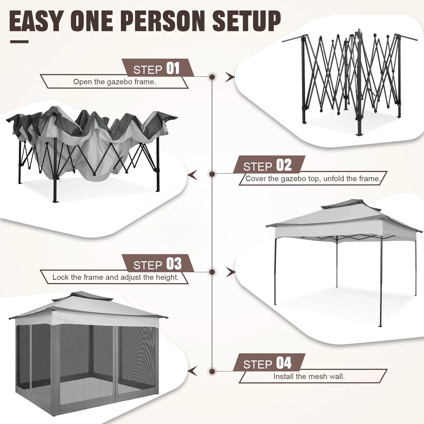 Pop up Gazebo with Mosquito Netting