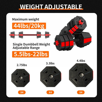 Dumbbell to Barbell Fitness Set