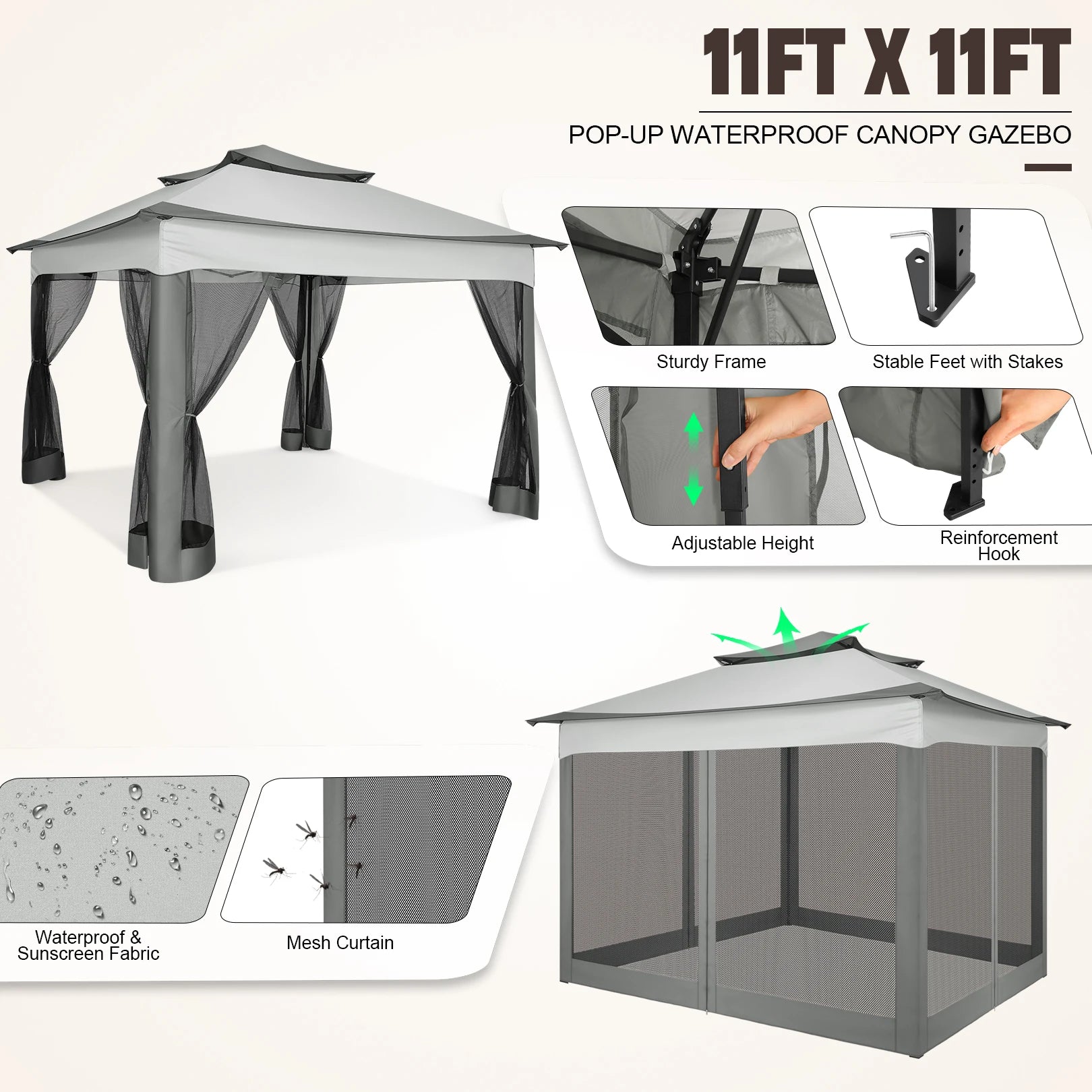 Pop up Gazebo with Mosquito Netting