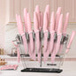 Knife Set with Sharpener Block