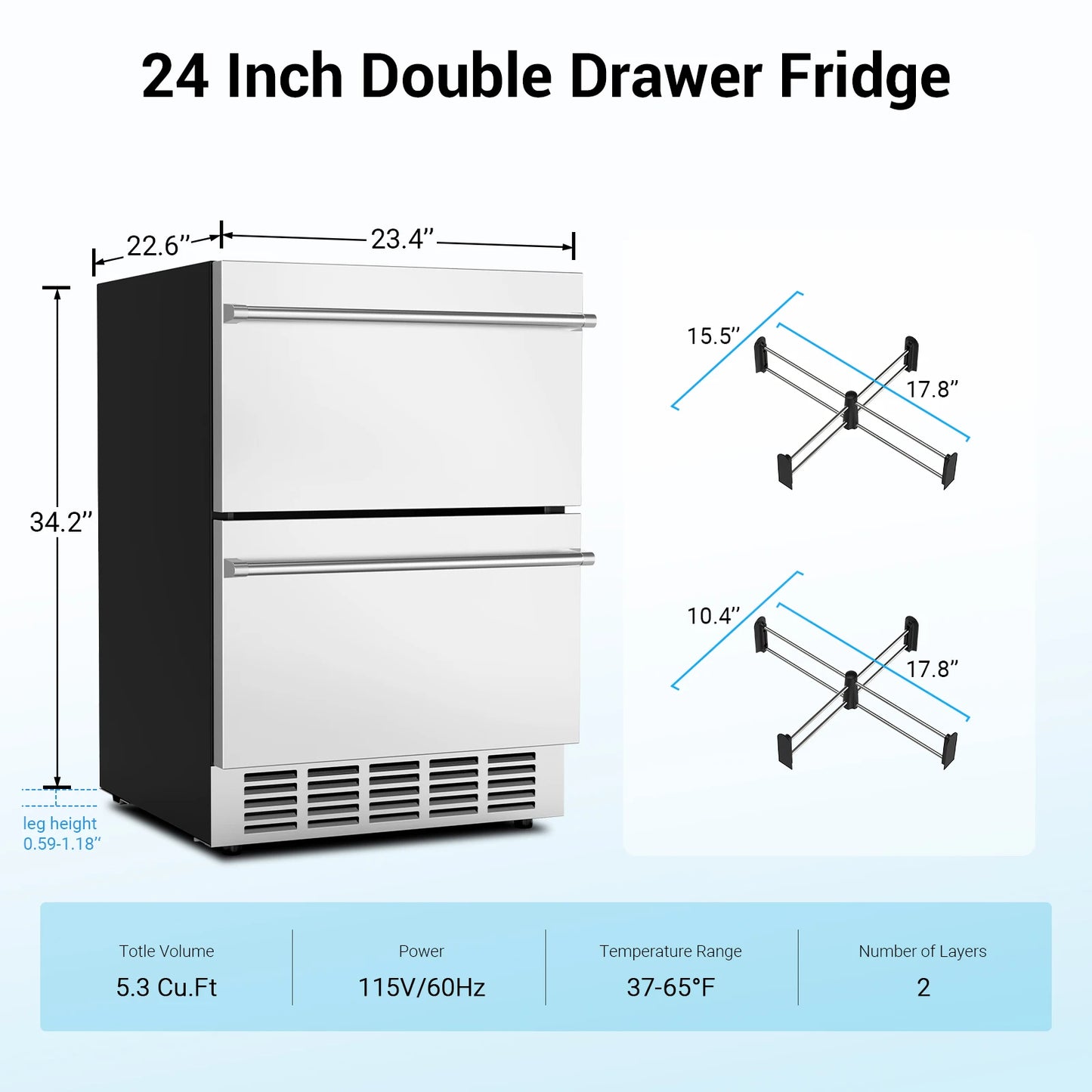 Under Counter Beverage Refrigerator