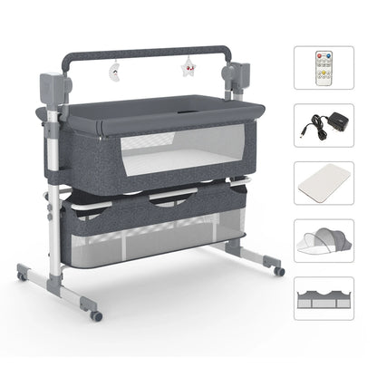 Rocking Baby Bassinet with Gentle Motion for Newborns