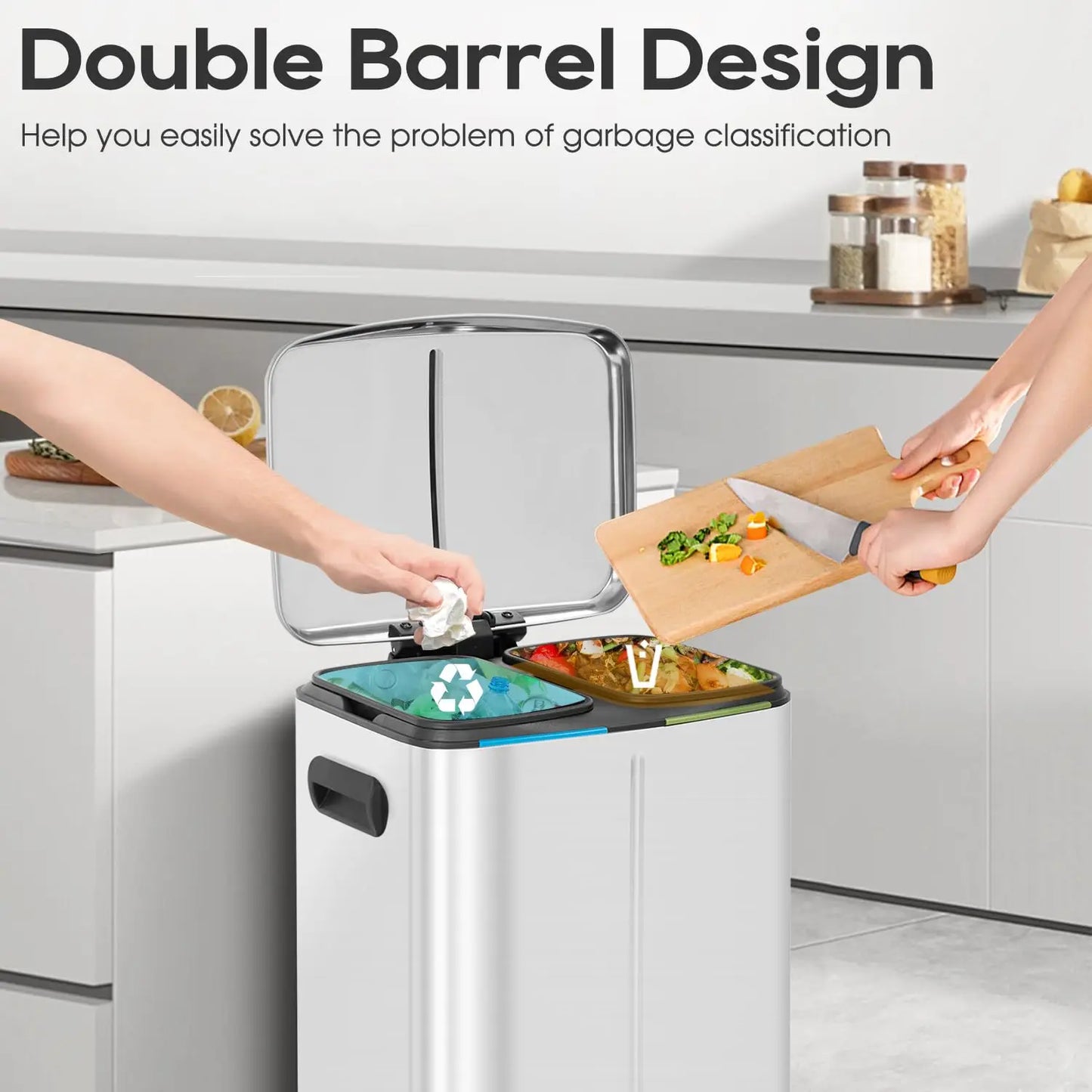 Stainless Steel Trash Can/Lid