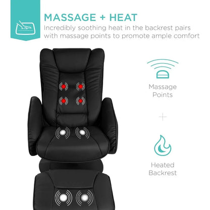 Electric Massage Recliner w/Stool