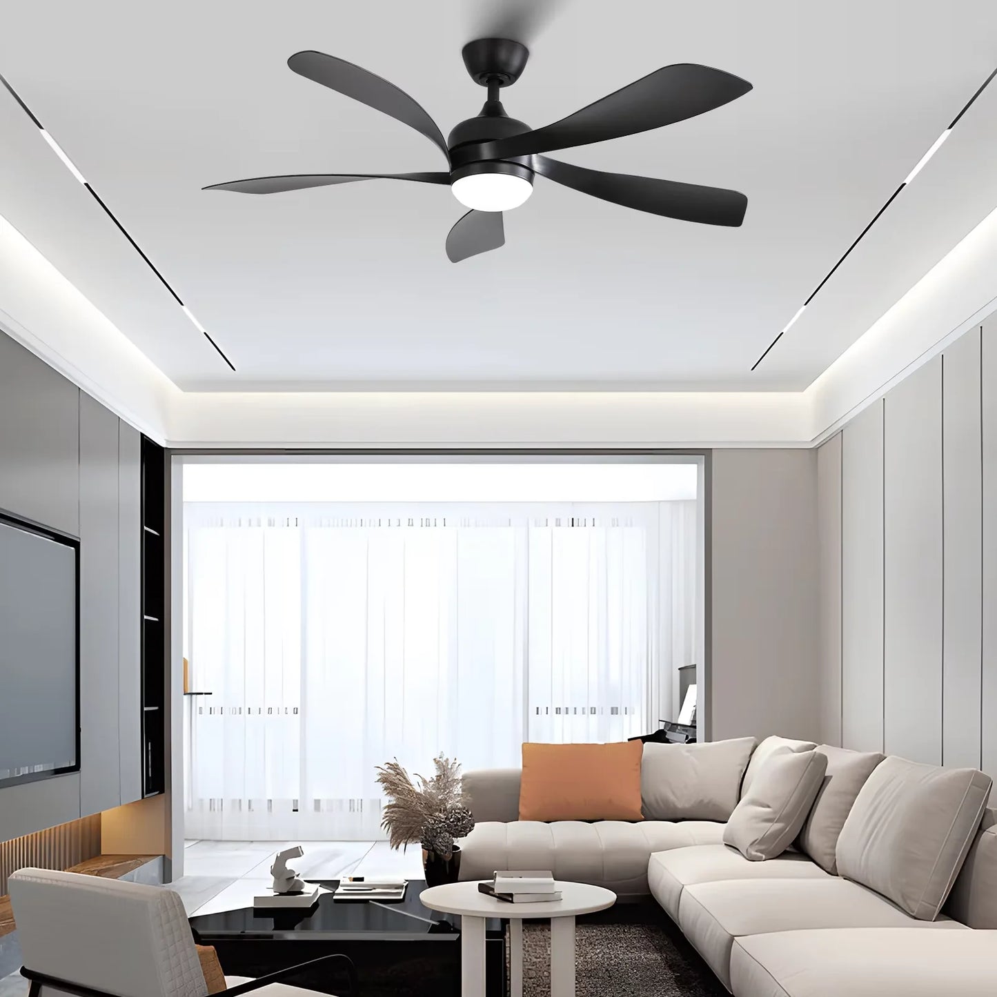 Ceiling Fan With LED DC 6-Speed