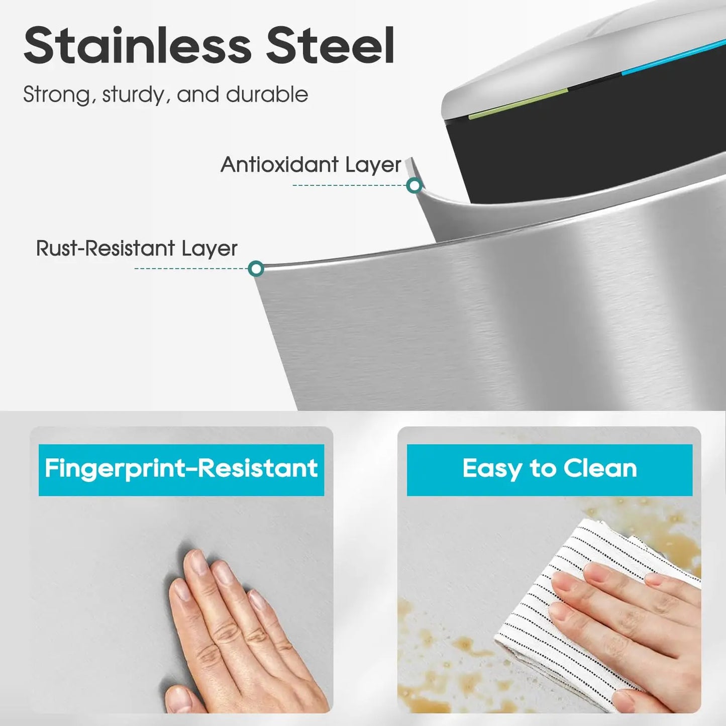 Stainless Steel Trash Can/Lid
