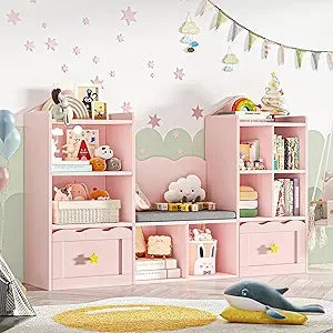 Kids Bookshelf with Reading Nook