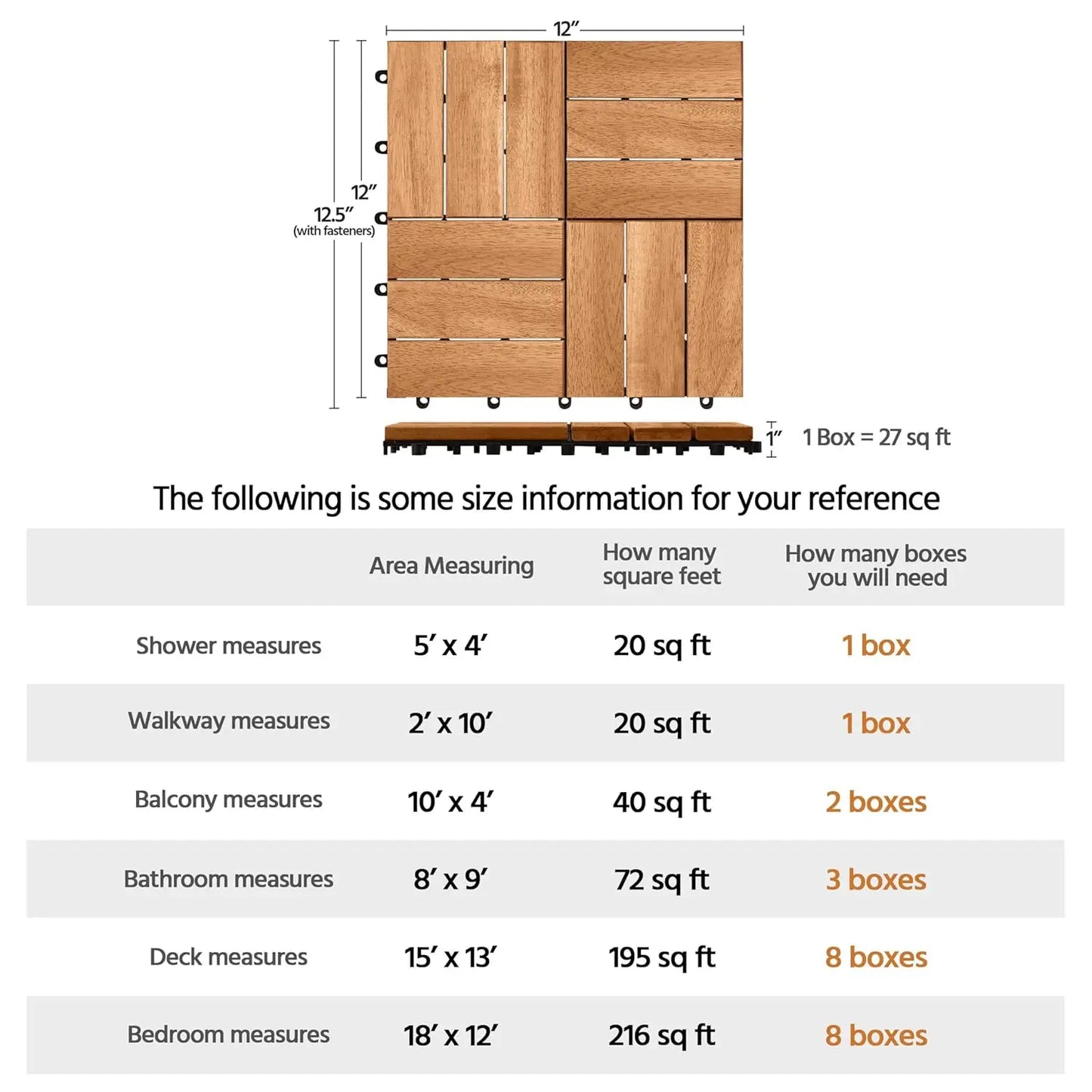 Hardwood Interlocking Deck Tiles